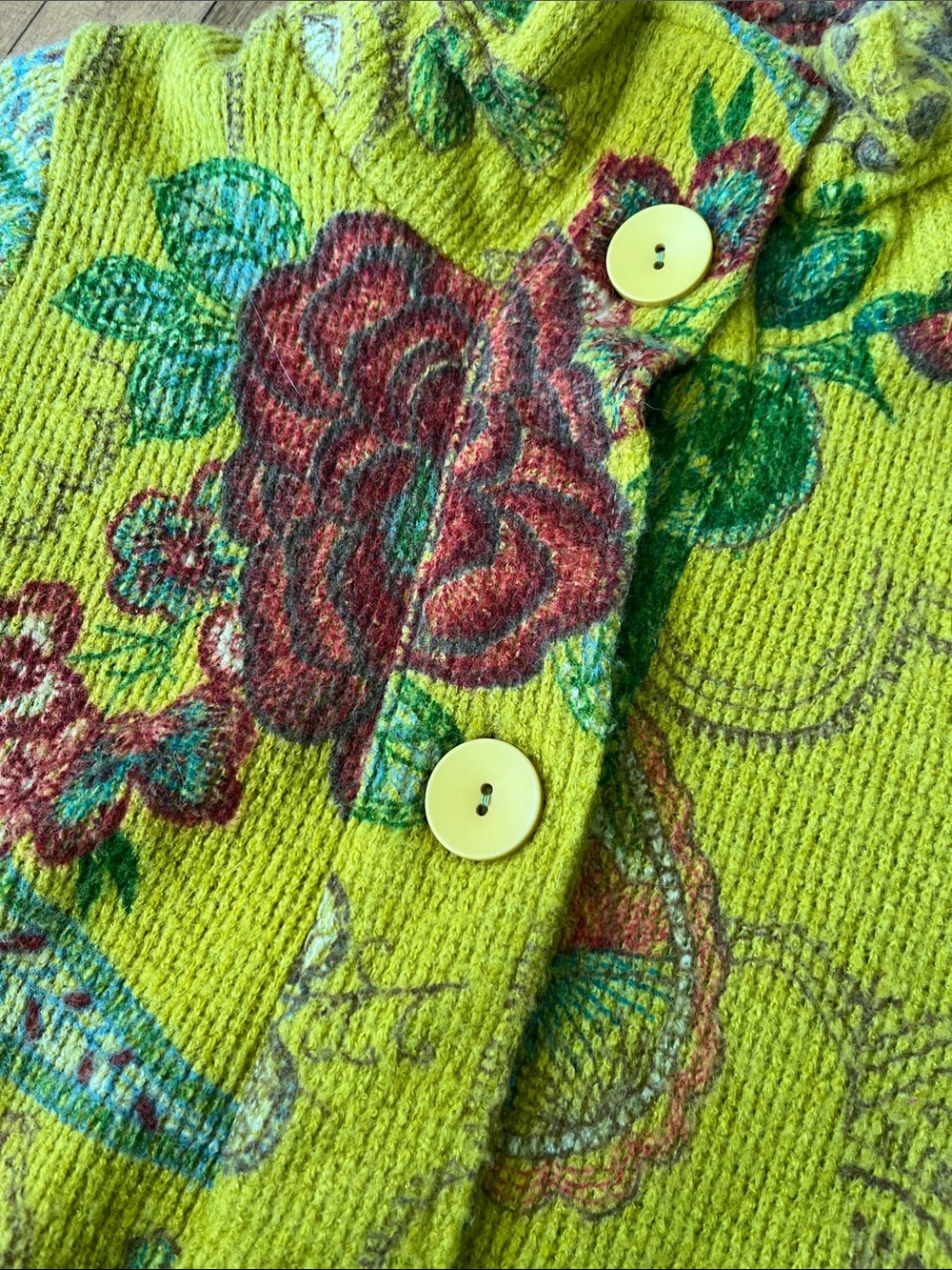 Yellow Floral Jacket with Ruffle Detail - Picture 8 of 10
